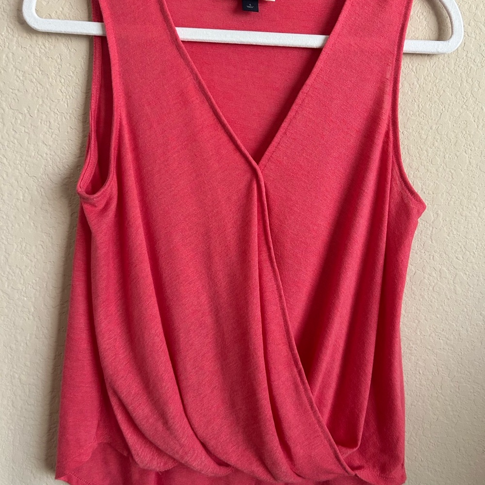 Coral Sleeveless Top